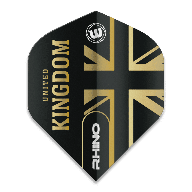 Winmau Rhino Black & Gold Flag - United Kingdom 6905.204