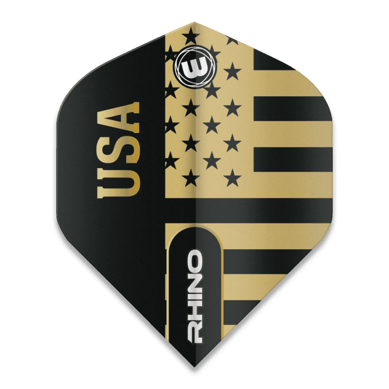 Winmau Rhino Black & Gold Flag - USA 6905.205
