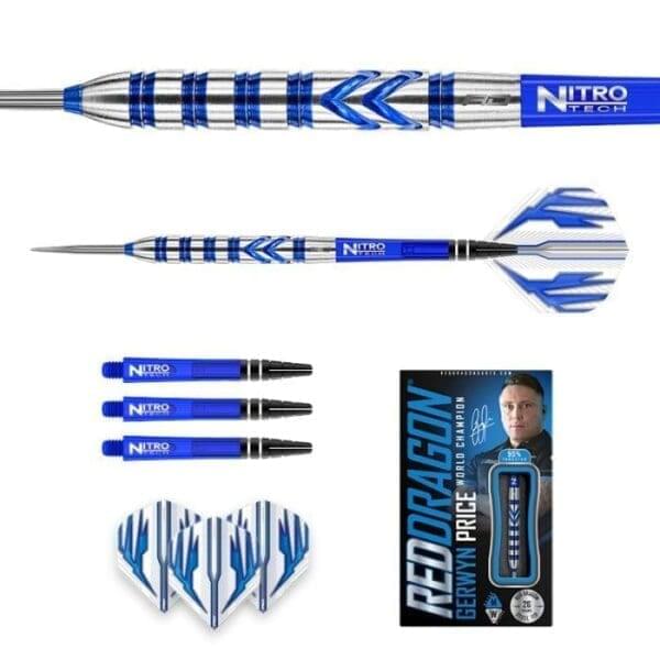 Gerwyn Price 26 gram Blue Original 90% tungsten alloy
