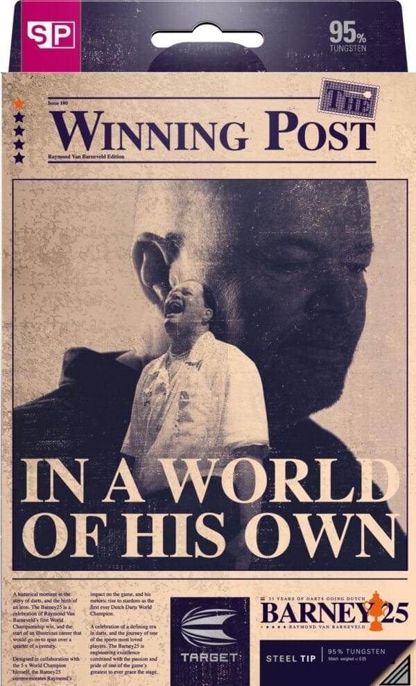 BARNEY25 95% SP STEEL TIP DART 2023