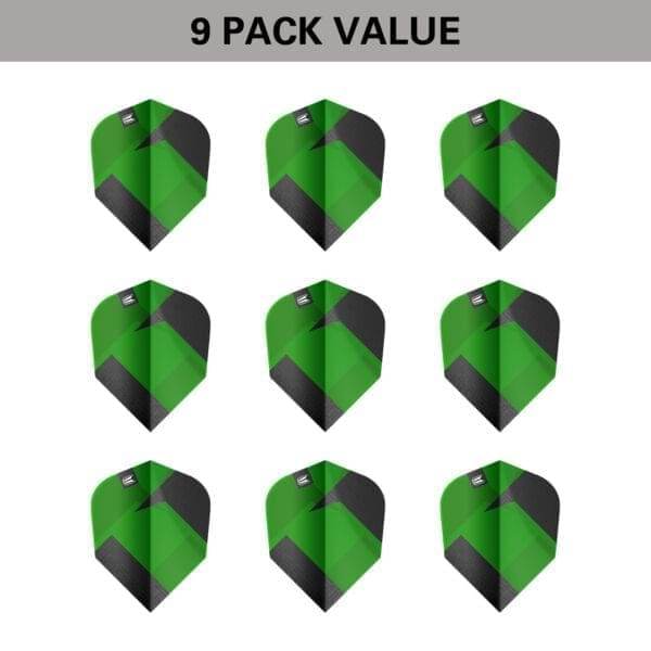 Target Tag black & green *3 sets Ten-X Flights