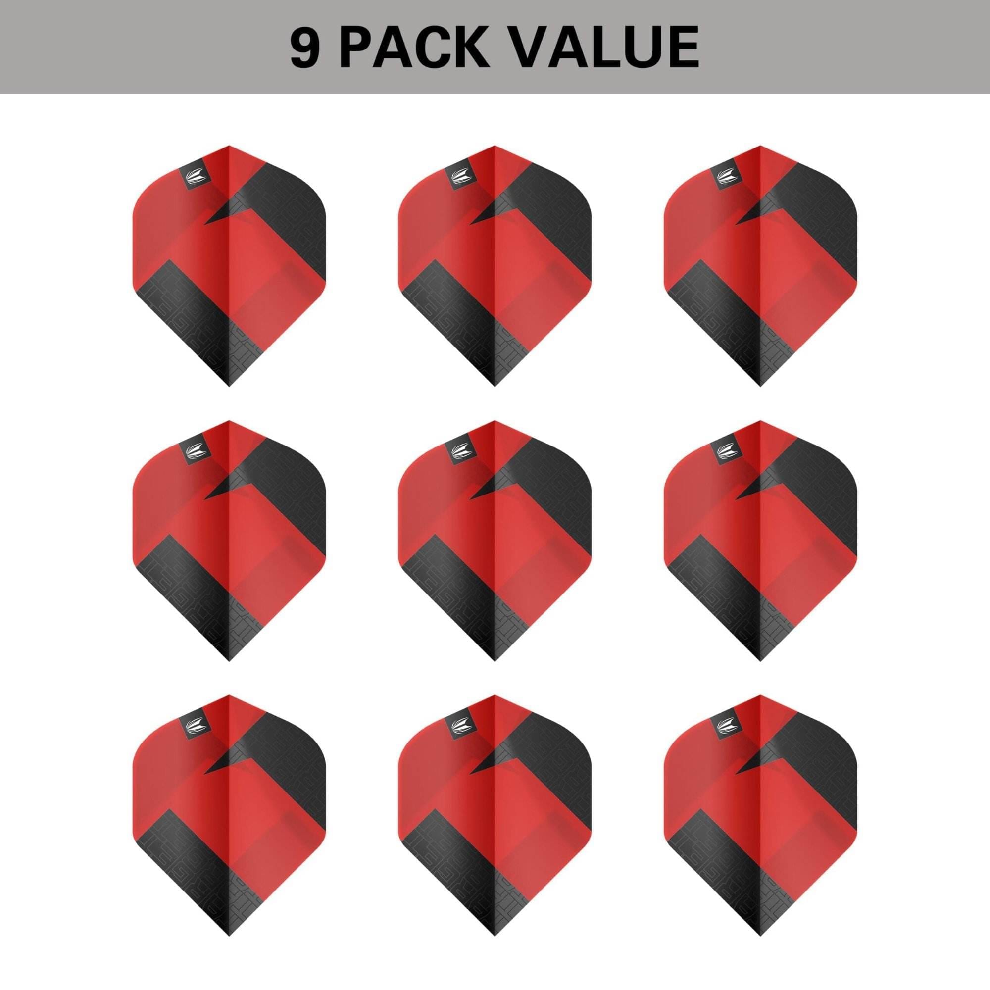 Target Tag black & red *3 sets Ten-X Flights - Bild 4