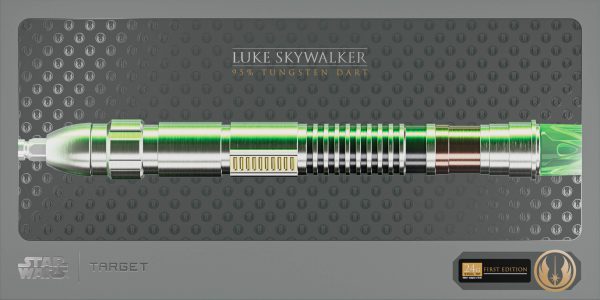 TARGET STAR WARS LUKE SKYWALKER 'THE JEDI KNIGHT' LIGHT SABER EDITION 95% 24G SP STEEL TIP DARTS 2025