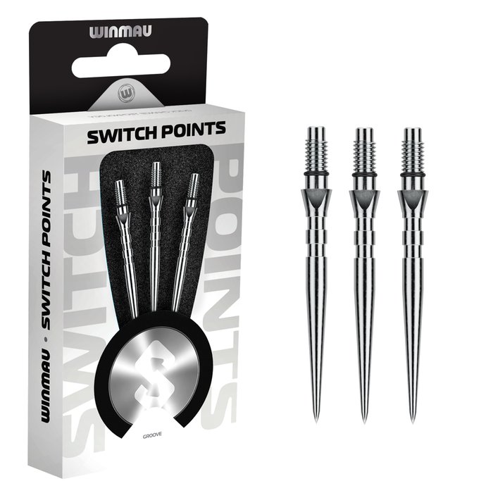 Winmau Switch Point Groove Silver