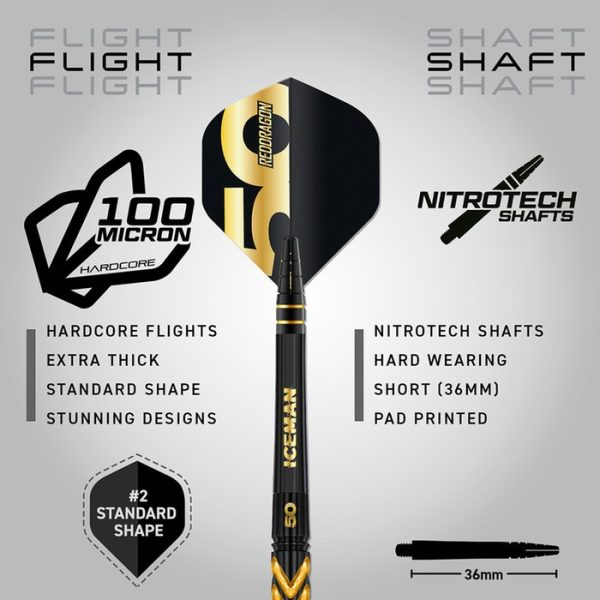 Red Dragon Gerwyn Price 50 Year Anniversary Limited Edition 90% Tungsten