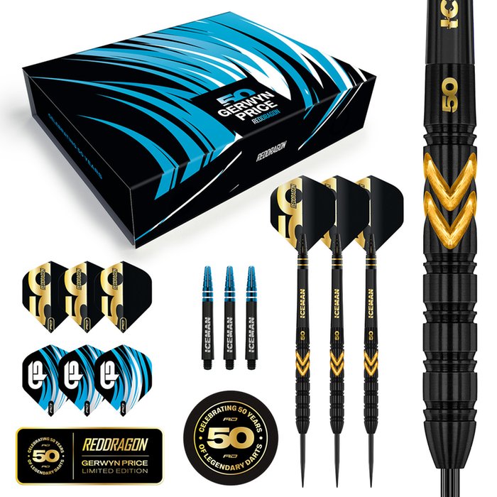 Red Dragon Gerwyn Price 50 Year Anniversary Limited Edition 90% Tungsten