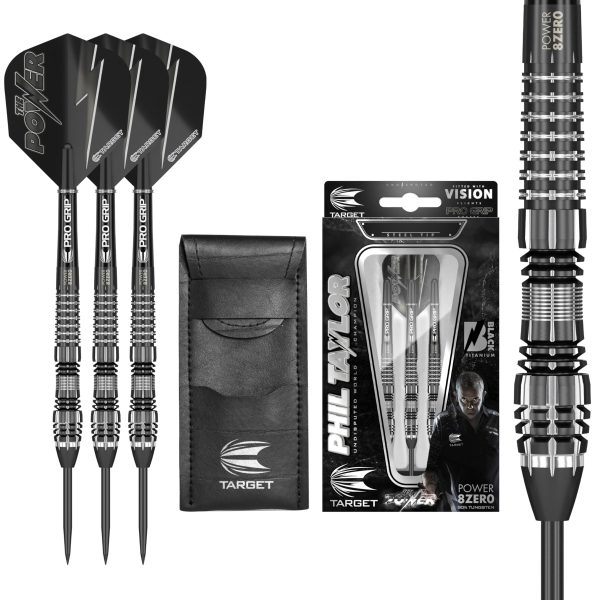 Target Phil Taylor Power 8-ZERO 4 Black TI 80% Tungsten