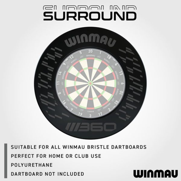 Winmau 360 Black - Dartboard Surround
