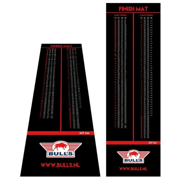 Bull's Finish Carpet Oche Dartmat Black-Red 300x60